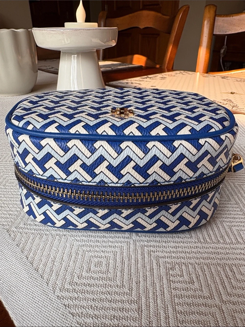 Tory Burch T Zag Cosmetic Pouch